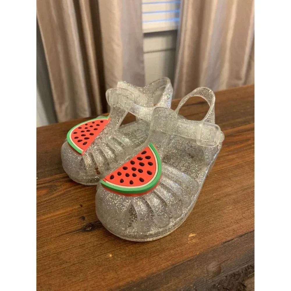 The Children’s Place little girl sandals, like new, watermelon, size 4